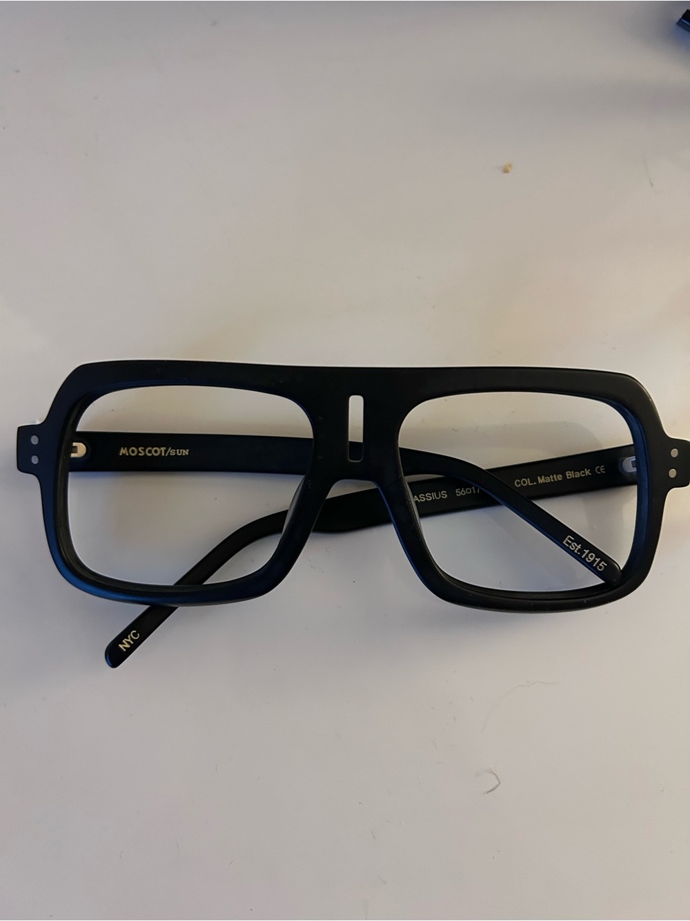 MOSCOT Matte Black Square Frame Glasses